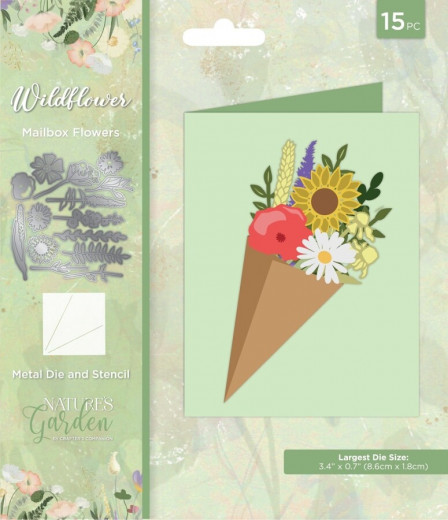 Metal Die & Stencil Set - Nature's Garden - Wildflower - Mailbox Flowers