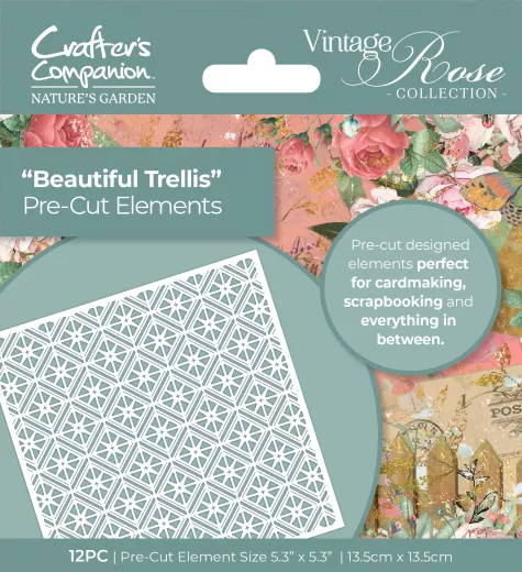 Vintage Rose Pre-cut Elements - Beautiful Trellis