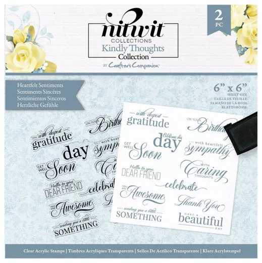 Clear Stamps - Kindly Thoughts Heartfelt Sentiments