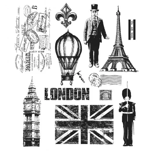 Cling Stamps by Tim Holtz - Paris To London