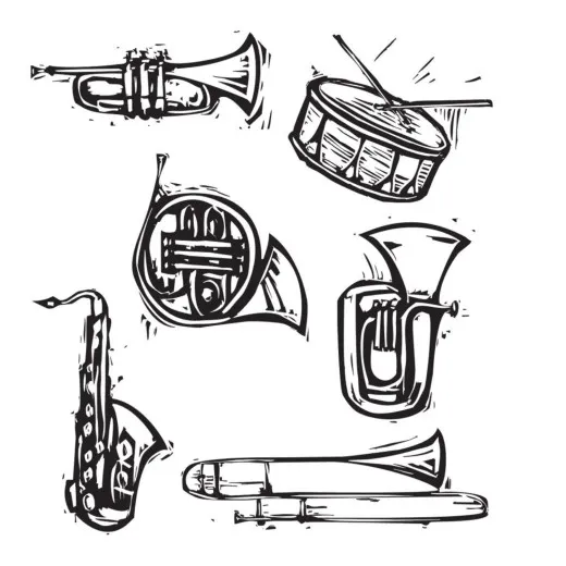 Tim Holtz Cling Stamps - Carved Instruments