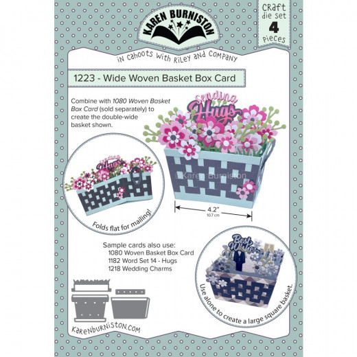 Karen Burniston Die - Wide Woven Basket Box Card