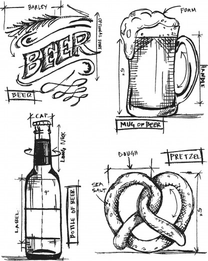 Cling Stamps Tim Holtz - Beer Blueprint