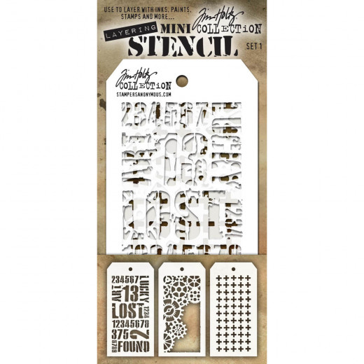 Tim Holtz Mini Layered Stencil Set 1