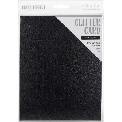 Tonic Studios - Glitter Card - Black Sapphire (8,5 x 11)