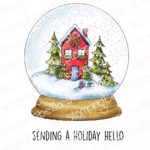 Stamping Bella Cling Stamps - Holiday Snow Globe