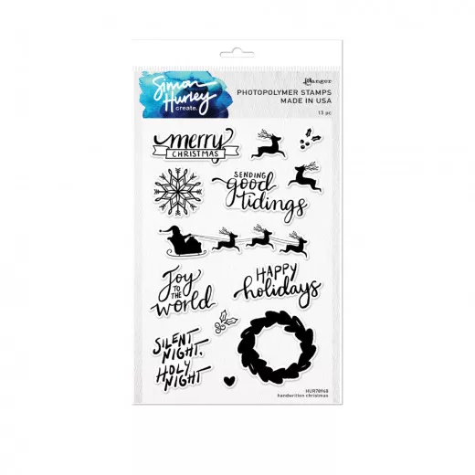 Simon Hurley Clear Stamps - Handwritten Christmas