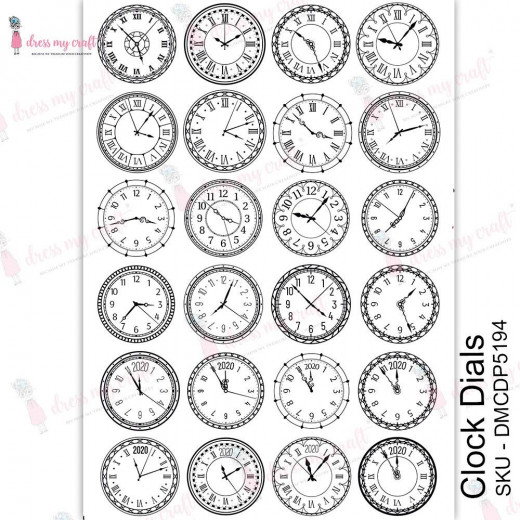 Transfer Me Sheet A4 - Clock Dials