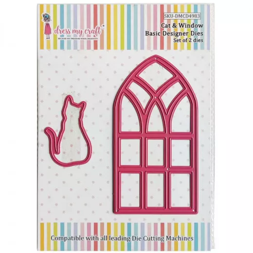 Dress My Craft Basic Designer Dies - Cat and Window