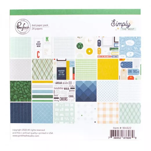 PinkFresh Studio Simply The Best 6x6 Paper Pack