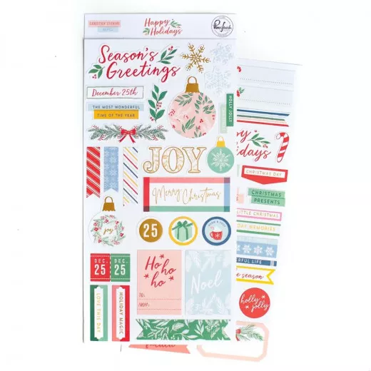 PinkFresh - Cardstock Stickers - Happy Holidays