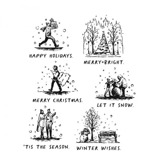 Cling Stamps Tim Holtz - Holiday Sketchbook