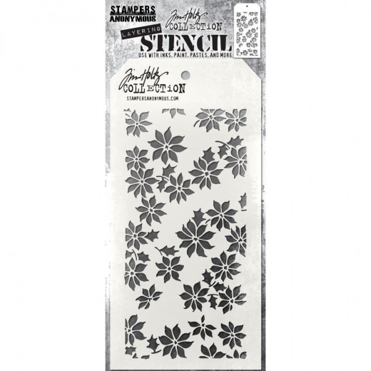 Tim Holtz Layered Stencil - Tiny Poinsettia