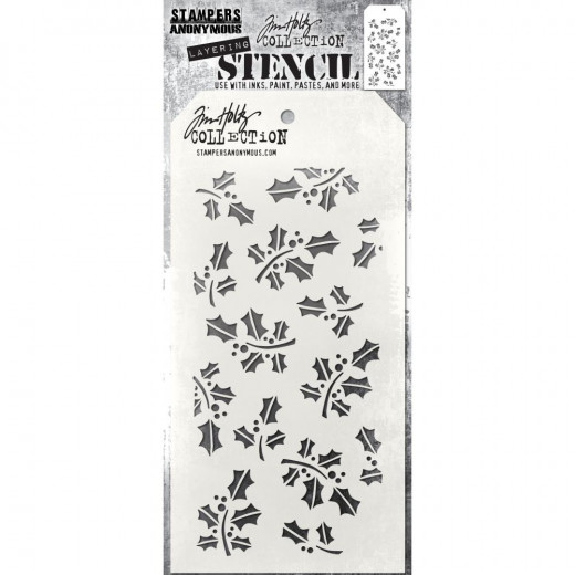 Tim Holtz Layered Stencil - Hollyberry