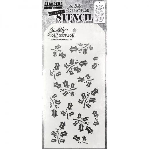 Tim Holtz Layered Stencil - Hollyberry