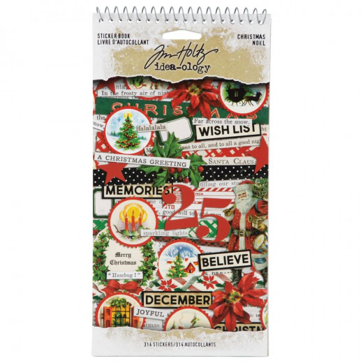 Idea-Ology Spiral Bound Sticker Book - Christmas