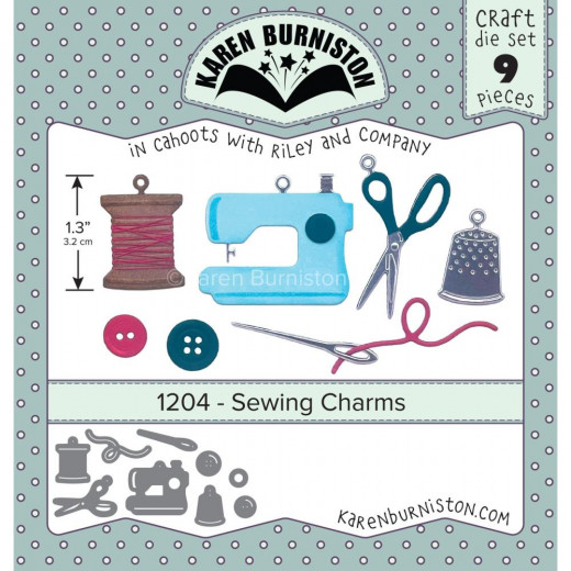 Karen Burniston Die - Sewing Charms