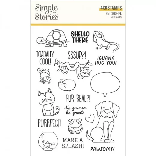 Simple Stories Clear Stamps - Pet Shoppe