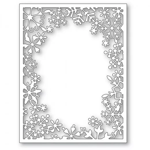 Poppystamps Metal Dies - Wintertime Snowflake Frame