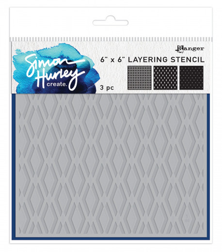 Simon Hurley 6x6 Layering Stencil - Dazzling Diamonds