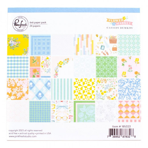 PinkFresh Studio Flower Market 6x6 Paper Pack