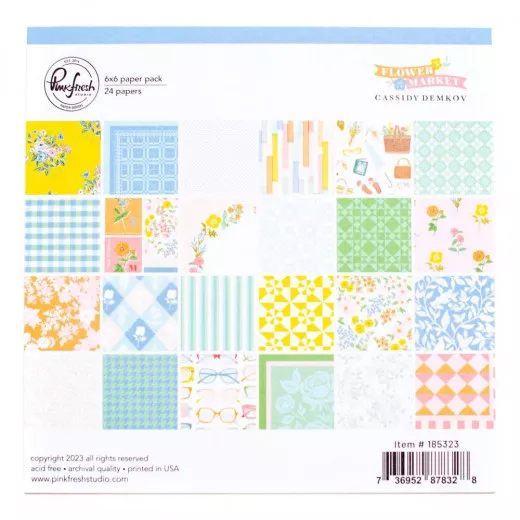 PinkFresh Studio Flower Market 6x6 Paper Pack