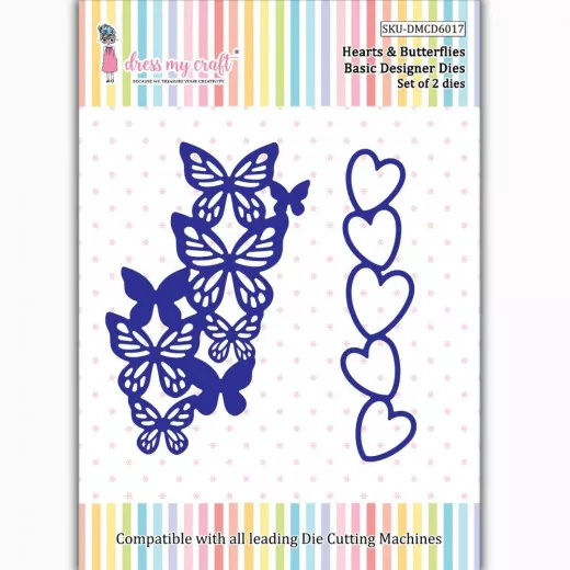 Dress My Craft Basic Designer Dies - Hearts and Butterflies