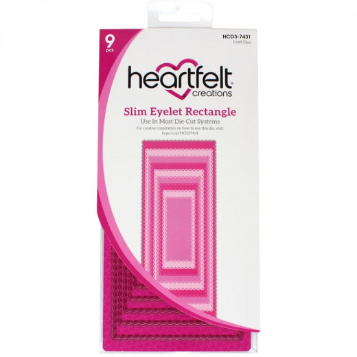 Cut and Emboss Die - Slim Eyelet Rectangle