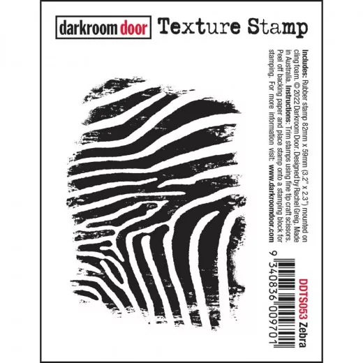 Darkroom Door Cling Stamps - Texture Zebra