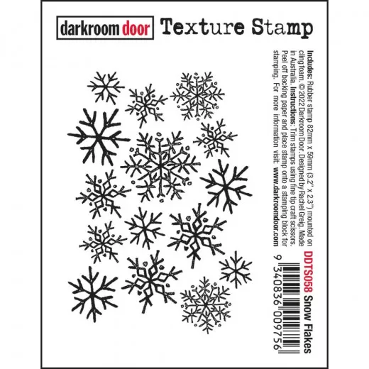 Darkroom Door Cling Stamps - Texture Snow Flakes