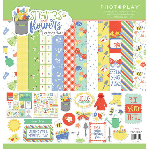 PhotoPlay Showers & Flowers 12x12 Collection Pack