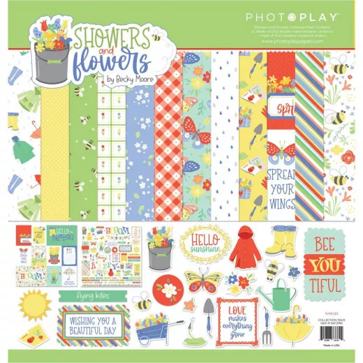 PhotoPlay Showers & Flowers 12x12 Collection Pack