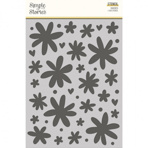 Simple Stories 6x8 Stencil -  Boho Sunshin Daisies