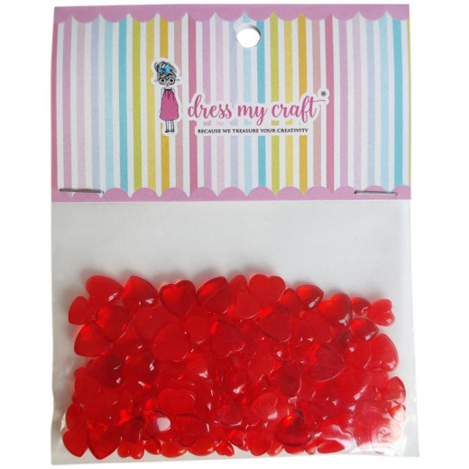 Dress My Craft Water Droplet Embellishments - Red Heart