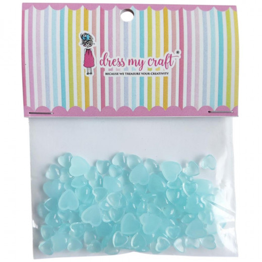 Dress My Craft Water Droplet Embellishments - Pastel Blue Heart