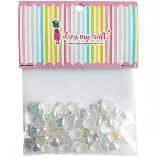 Dress My Craft Water Droplet Embellishments - Unicorn Hearts