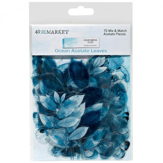 49 and Market - Color Swatch: Ocean Acetate Leaves