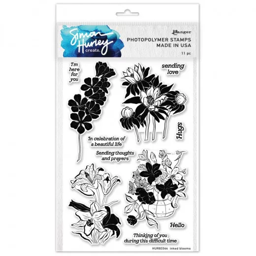 Simon Hurley Clear Stamps - Inked Blooms