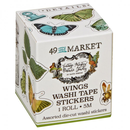 49 And Market Washi Tape Stickers - Nature Study - Wings