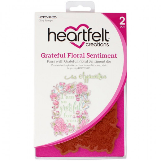 Cling Stamps - Grateful Floral Sentiment