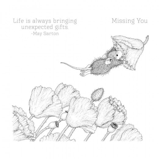 Spellbinders Cling Stamps - House Mouse - Popping By