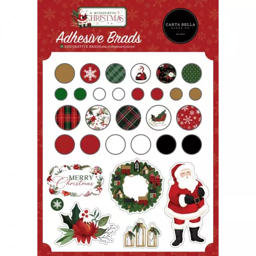 Carta Bella - Decorative Brads - A Wonderful Christmas