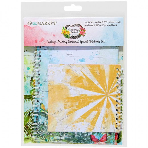 Vintage Artistry - Sunburst - Spiral Notebook Set