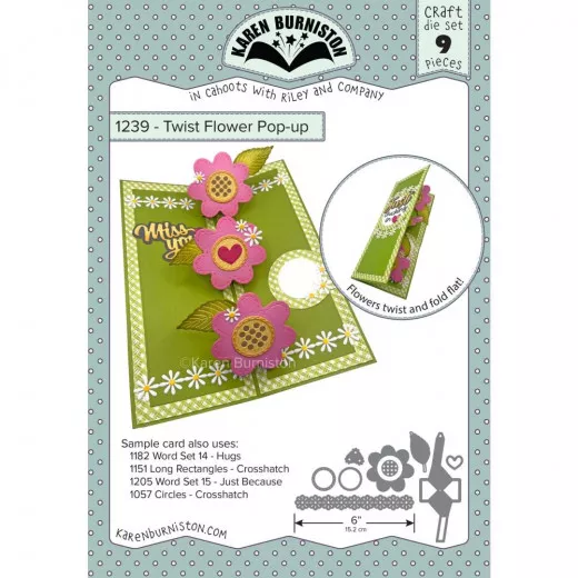 Karen Burniston Die - Twist Flower Pop-up