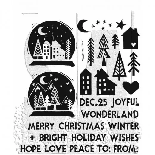 Cling Stamps Tim Holtz - Festive Print