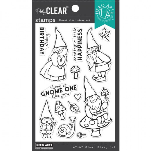 Hero Arts Clear Stamps - Happy Gnomes