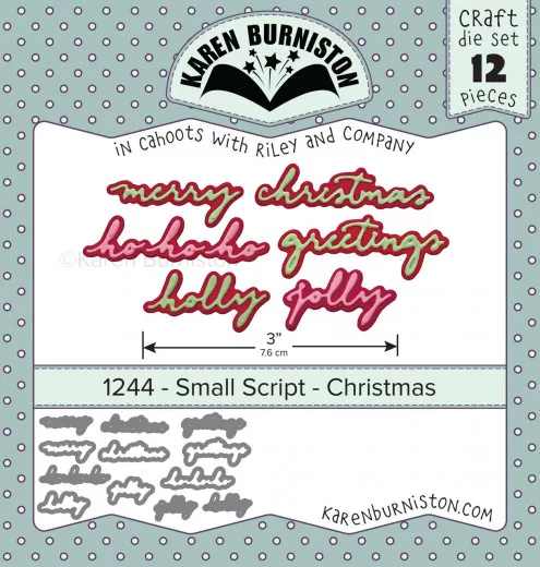 Karen Burniston Die - Small Script - Christmas