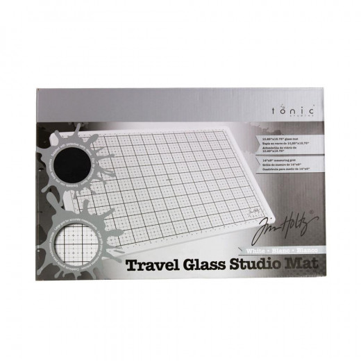 Tim Holtz Travel Glass Studio Mat white