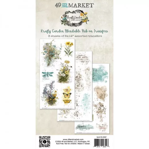 49 And Market - Krafty Garden - Blendable - 6x12 Rub-On Transfer