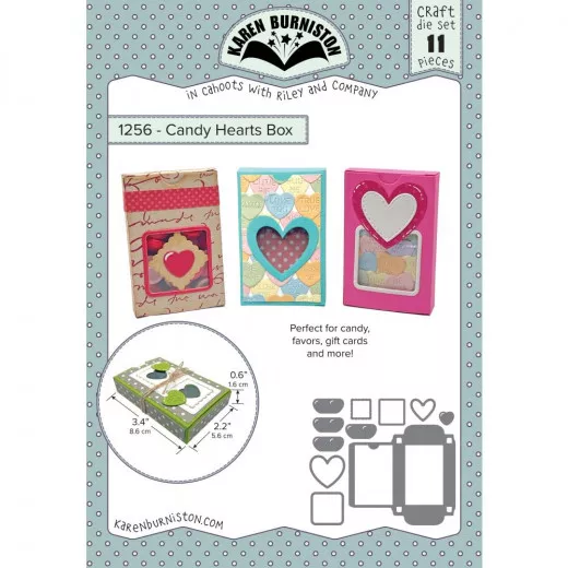 Karen Burniston Die - Candy Hearts Box